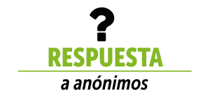 signo de interrogación respuesta a anónimos